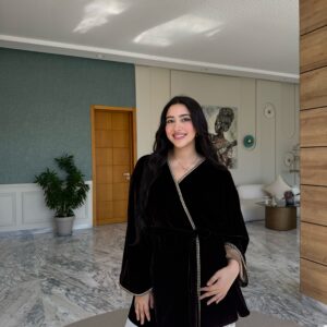 KIMONO "MARRON NOBLE" EN VELOURS